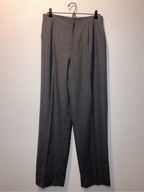 Vintage Dana Buchman Gray Straight-Leg Dress Pants